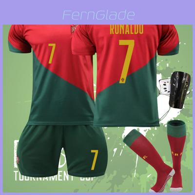 Kinder Portugal Fußball Trikot Set Weltmeisterschaft Fußballshirt Cristiano Ronaldo Nummer 7 Trikot Sportanzug