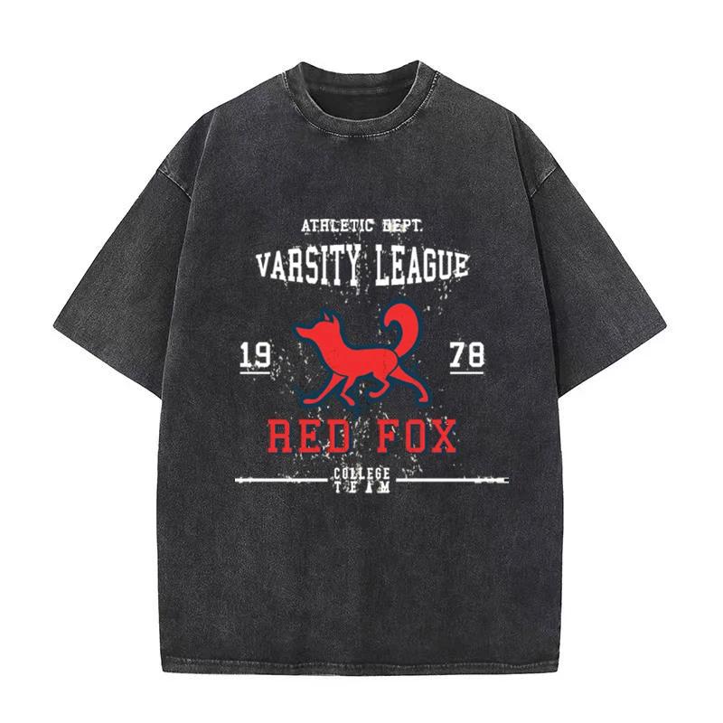 Summer Black washed vintage T-shirt men's and women's retro casual top comfortable street clothing graphic t shirts