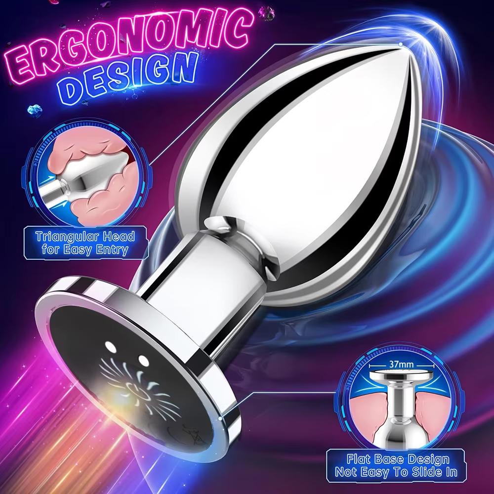 Wireless Control Metal Anal Vibrator for Women Butt Plug Men Prostate Massager Masturbator Clit Stimulator Sex Toys for Couple