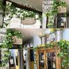Ivy Artificial Leaves Begonia Fake Leaves Vine Wreath Plant Leaves Artificial Plant Home Decoration Rattan Rope Wall