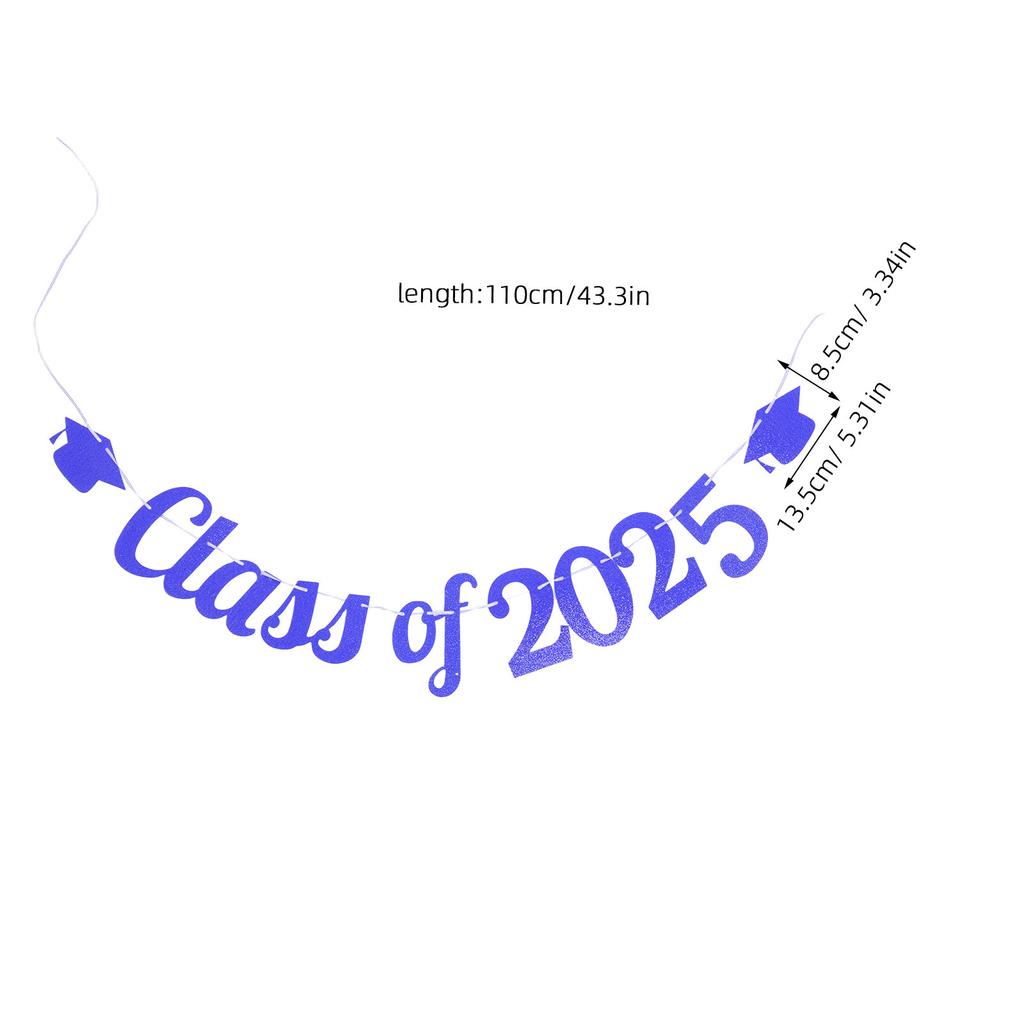 1Set Graduation Banner Longlasting Paper Material Grad Party Hanging Decoration Photo Prop Backdrop Class of 2026 Festival