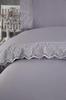 Seray Duvet Cover Set 6pcs, Duvet Cover 200x220, Bedsheet 240x260 Cotton Fabric, Full Size, Double Size Gray