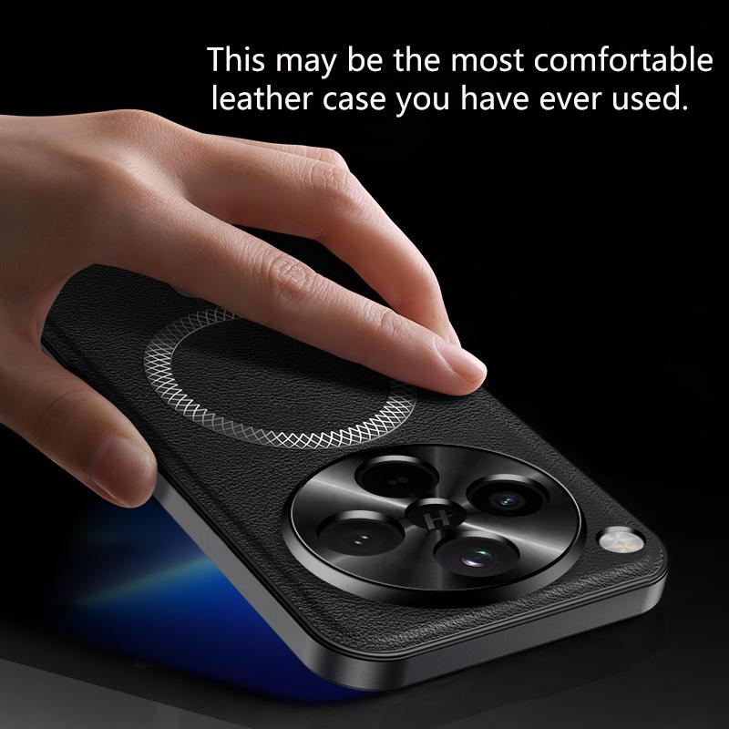 For Oppo Find X8S Case Magnetic Elegant Leather Wear-Resistant Lens Fully Covered Non-Slip Grip Edge Cover Shell