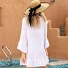 Chic Summer Beach Dress Bohemia Sunscreen Beachwear Long Sleeves Women Beach Dress Women Garment