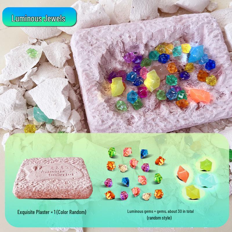 Luminous Gem & Fossil Excavation Kit - DIY Educational Toy for Kids