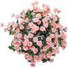 Petit Bouquet de Roses Sauvages Artificielles Fleur Artificielle Décor de Jardin Floral Extérieur 3 pièces (Bleu)