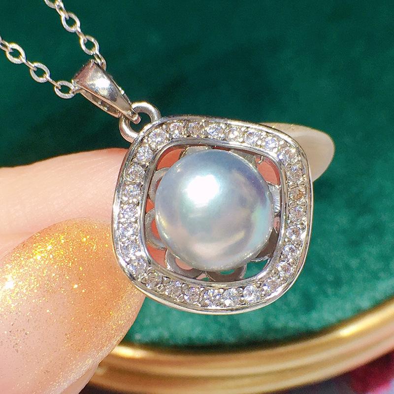 Korean Freshwater Pearl Pendant for Women - 8-9mm, High Luster, 18K Gold Plated, Elegant Jewelry