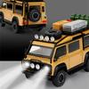 1/32 Land Range Rover Defender Van din aliaj de mașină de camping, model de jucărie din metal, vehicule de teren, model de mașină, lumină sonoră, cadouri pentru copii