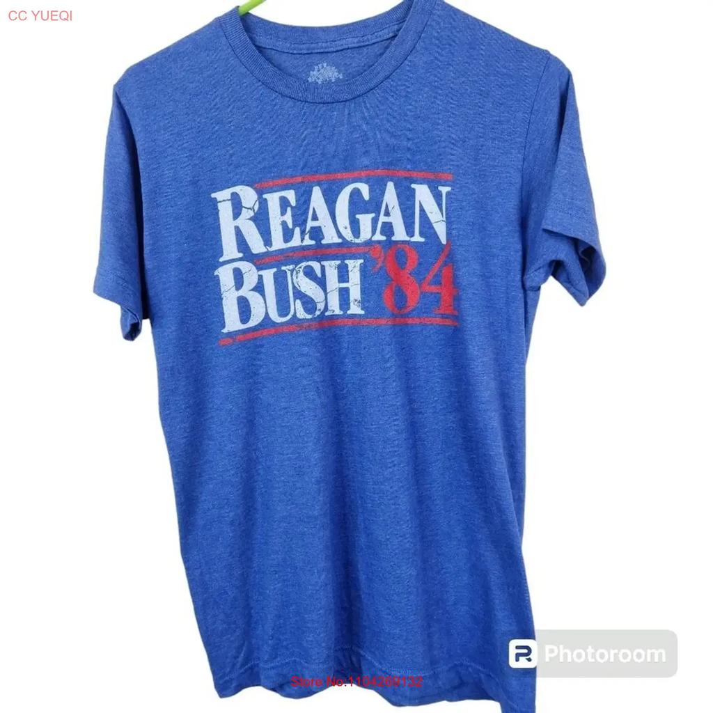 Ann Arbor Vintage Inspiriertes Reagan Bush 84 T-Shirt Klein Vintage Lässiges Oberteil Für Den Alltag Stilvoll Vielseitig