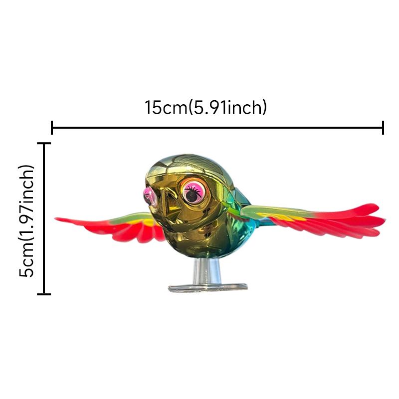 Motorcycle Rearview Mirror Decoration Cool Fun Wind Power Flying Bird Ornaments Car Driving Accessories Simulation Wings Flutter