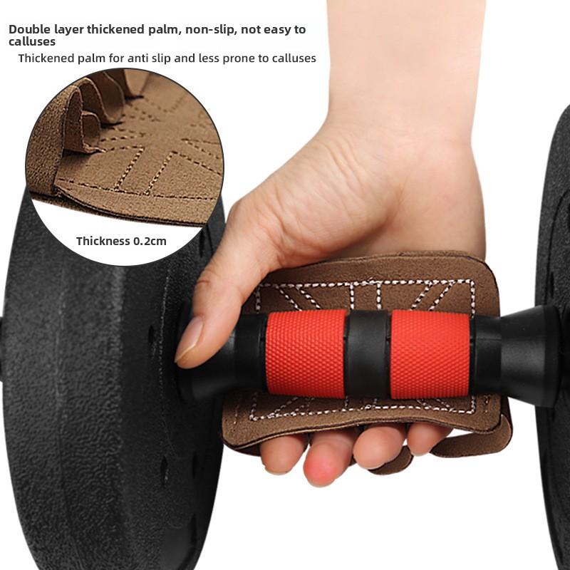 Sports Four-finger and Half-palm Gloves Anti-slip and Anti-cocoon Weight Lifting Fitness Pull-up Horizontal Bars Palm Guard Auxiliary Gloves