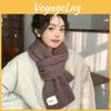 Soft Scarf Womens Knit Thickened Korean College Style Neck Warmer For Autumnwinter