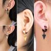 1-10 Pair Punk Geometric Minimalist Black Stainless Steel Hoop Earrings for Ladies Modern Daily Trendy Huggie Jewelry 2025 New