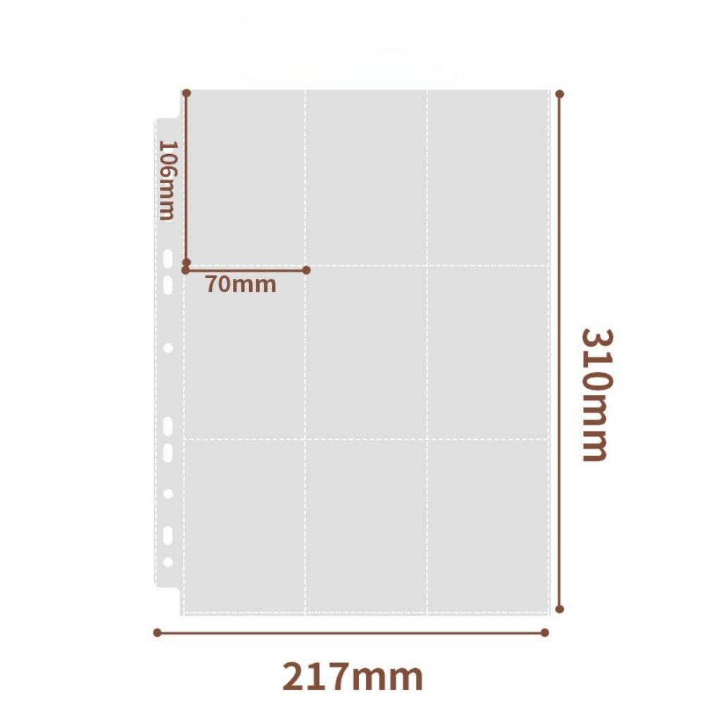 A4 Photocard Binder Sheets Transparent PP Acid Free Photo Album Refill Pages Multiple Pockets Sleeve Card Stamp Die