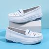 New Air Cushion Nurse Shoes Women's Soft Sole Breathable Not Tired Feet Comfortable Non-slip Shallow Mouth Hollow Thick Sole Medical Work Shoes