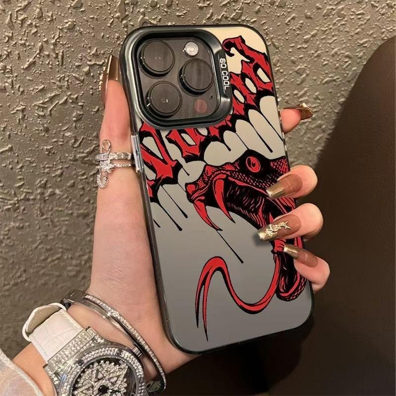 The New English Snake Head Is Suitable for Iphone17 Mobile Phone Case Apple 15promax/14 Anti-drop 13pro16 Europe and America