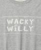 Wacky Willy Women'S Typographic Color Block Short Sleeve Knit Grey