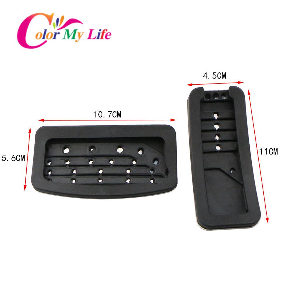 Color My Life Stainless Steel Car Pedal Pad Cover AT MT Pedals for Mitsubishi ASX Outlander Lancer EX Eclipse Cross Pajero