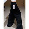 Beige Straight Leg Women's Sweatpants with Zippered Pockets - Spring/Autumn Wide Leg Casual Pants