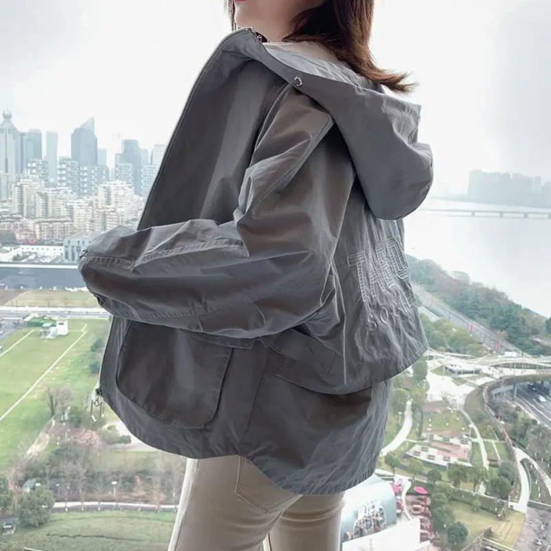 Casual Spring Casual Trench Coat Women Short Windbreaker Female Loose Plus Size Outerweat Female
