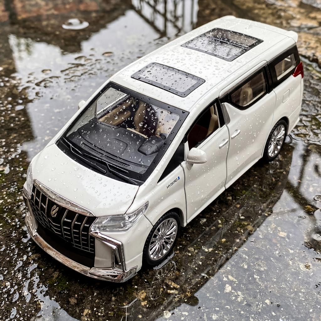 MWLU3 1:24 Toyota Alphard MPV Alloy Metal Diecast Model Car Home Decoration & Collectibles Hobby Display Ornament Holiday Present Gift