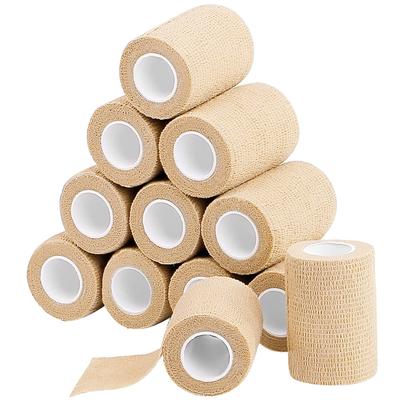 Confezione da 18 Bende Coesive Autoadesive 7,5 cm, Nastro Traspirante per Ferite, Bendaggio per Polso, Caviglia