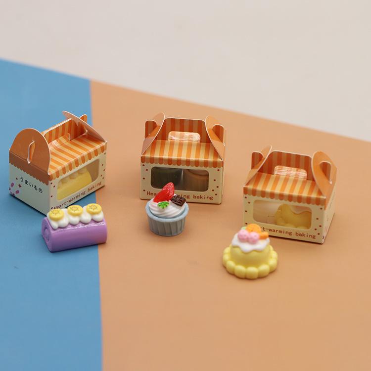 Good-Looking Simulation Mini Cake Toast Dessert Box 1:12 Doll House Scene Small Accessories Play House Small Toys