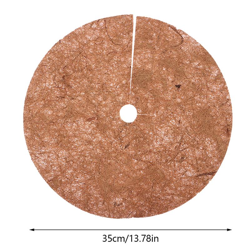 1Pc Natural Coconut Fiber Tree Mulch Mat Cover Protector 20/30/35/40Cm Flower Pot Disc Pad Weed Control Warm Moisture Cushion