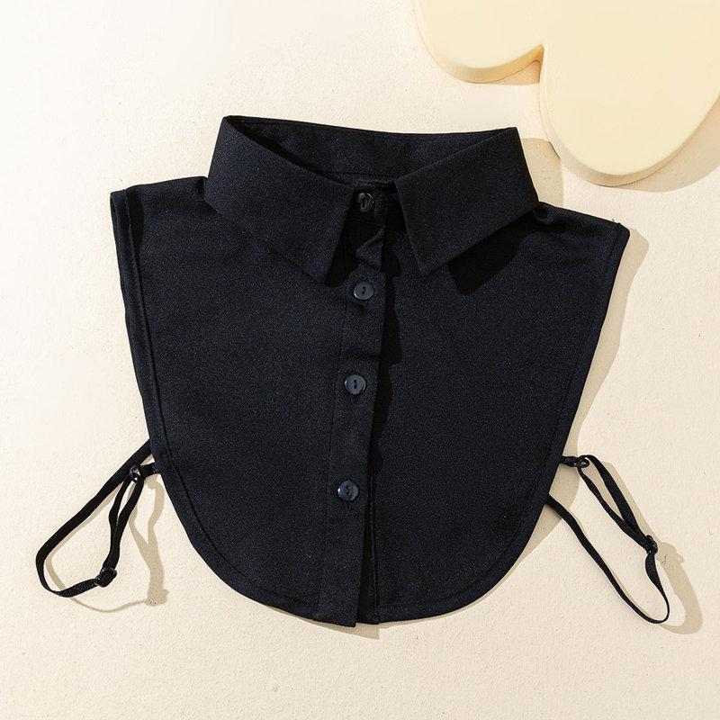 

Ложный воротник женский универсальный шифоновый черный фальшивый воротник фальшивый воротник рубашки свитер с декоративным полуворотником