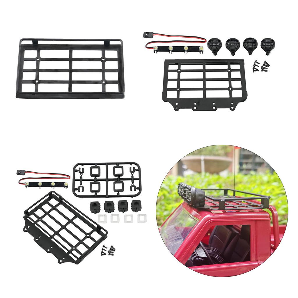 Luggage Carrier Meatl Roof Rack Luggage Rack for Remote Control Car Decoration Modified Kits for 1/12 MN82 Crawler Car