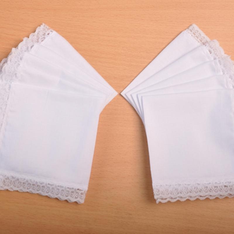 White Lace Handkerchief for Women Wedding Handkerchief Pocket Handkerchief for Bride Groom Wedding Gift