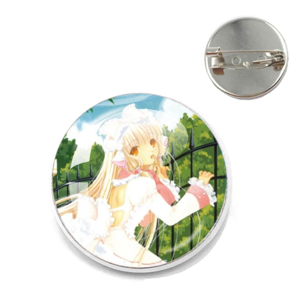 Anime Chobits Pin Metal Brooches Cute Collar Lapel Pin  Chi Cute Creative Funny Cartoon Badge Brooch Hat Lover Jewelry Gift