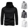 Men S Mock Turtleneck Knit Sweater Casual Solid Long Sleeve