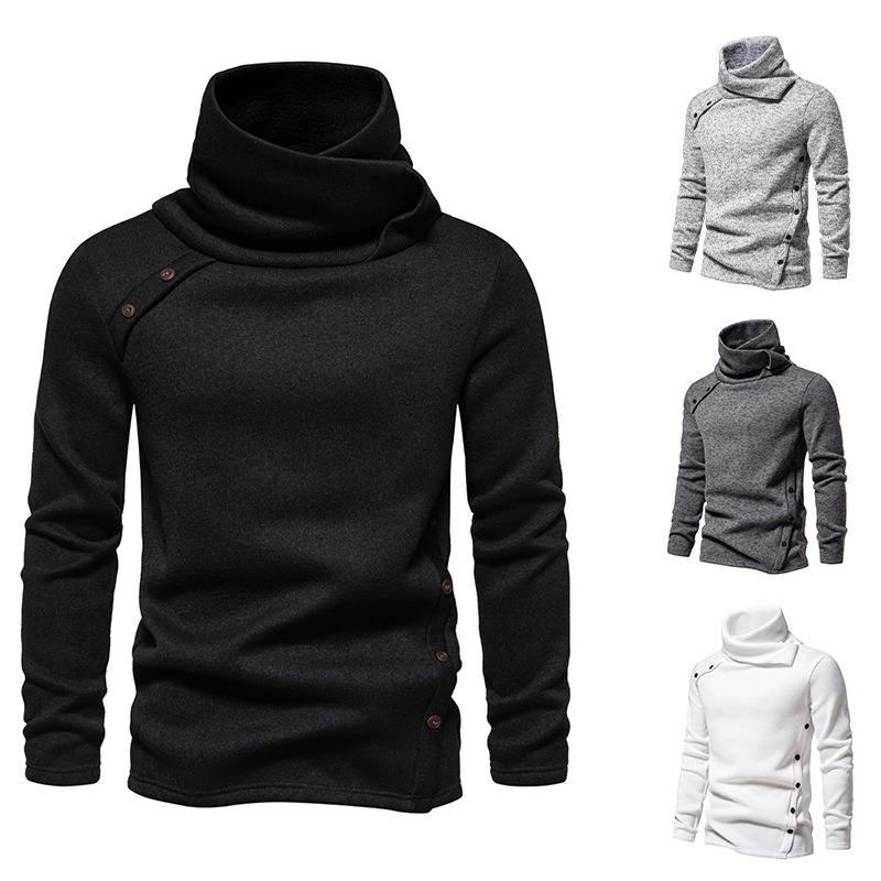 Men S Mock Turtleneck Knit Sweater Casual Solid Long Sleeve