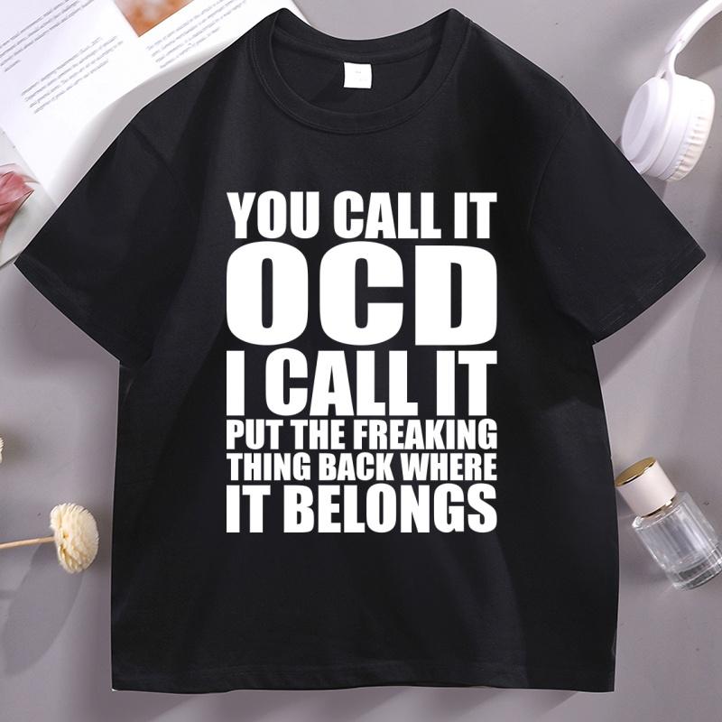 

Funny Frog You Call It OCD T-shirts Man Cotton Short Sleeve Tshirt Casaul Round Neck Loose Tee Shirt Man Designer Clothes 5XL різнокольоровий