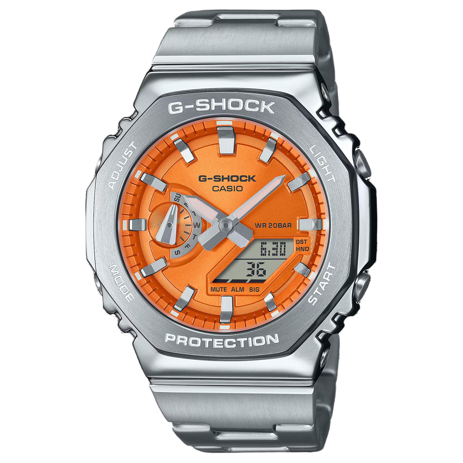 CASIO Unisex G-STEEL Series Orange Watch GM-2110D-4A GM-2110D-4A Orange Watch Dial
