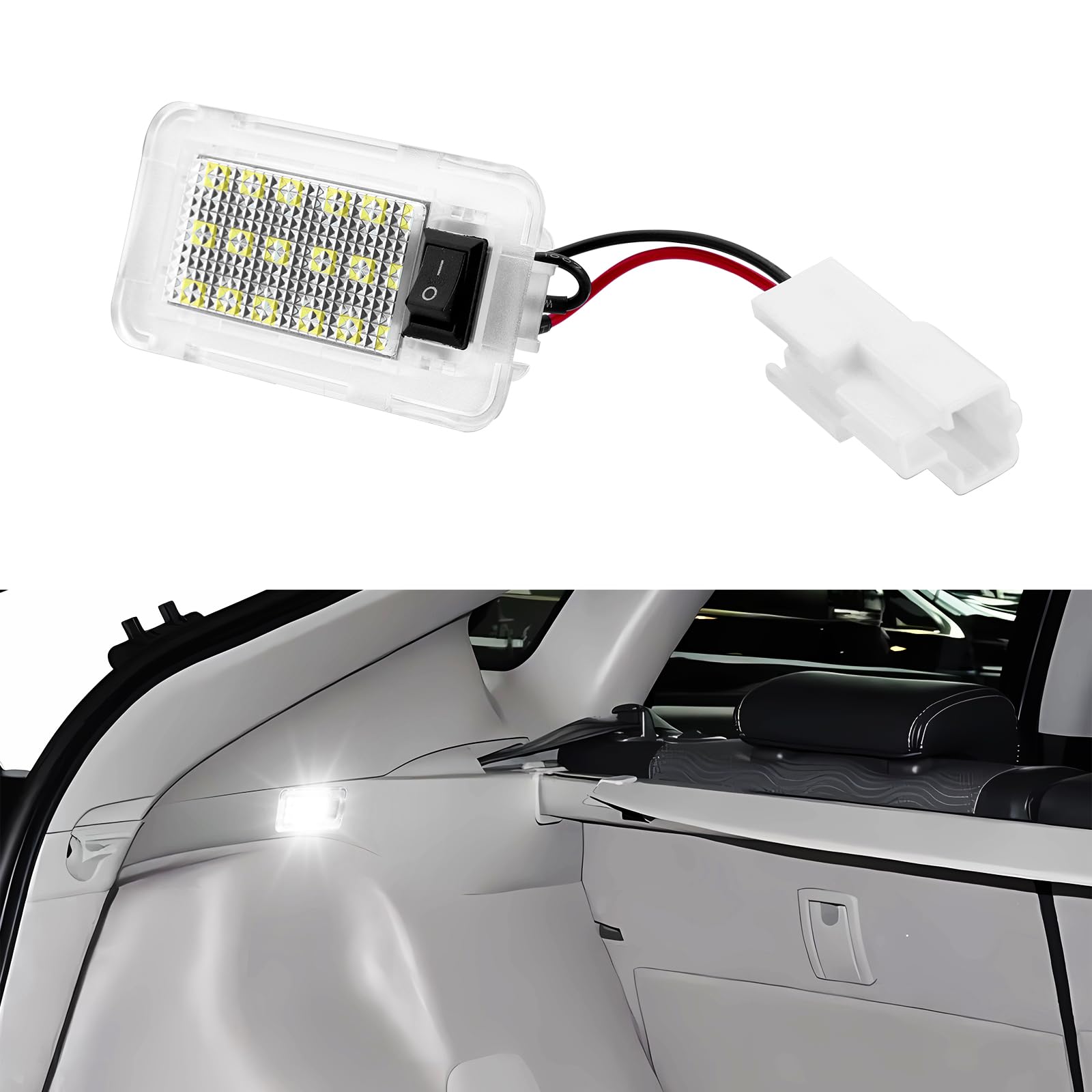 

MAZERO Светодиодный фонарь для багажника для Toyota RAV4 Prius 30 Series 50 Series Prius Alphard 40 Series Vellfire 20 Series Фонарь для багажника с переключателем Белый белый