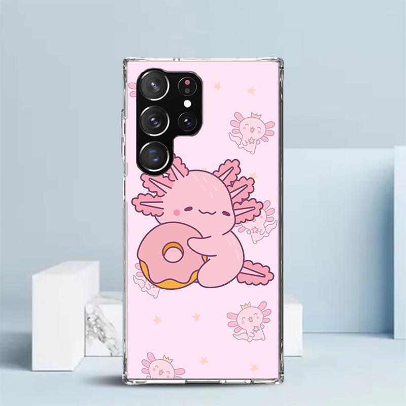 

Cute Axolotl Kawaii Soft Cover for Samsung Galaxy S25 Edge S26 S24 S23 Ultra Phone Case S22 S21 Plus S20 FE Print Pattern Shell Samsung S24 Plus