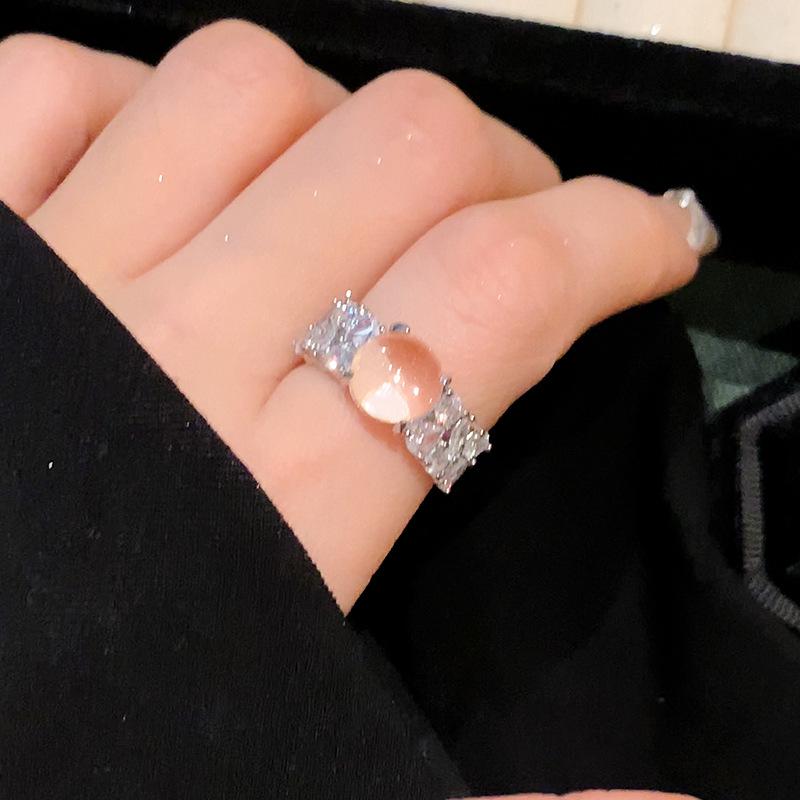 

Женское элегантное китайское кольцо на мизинец с цирконом - Прозрачное, дизайн легкой роскоши