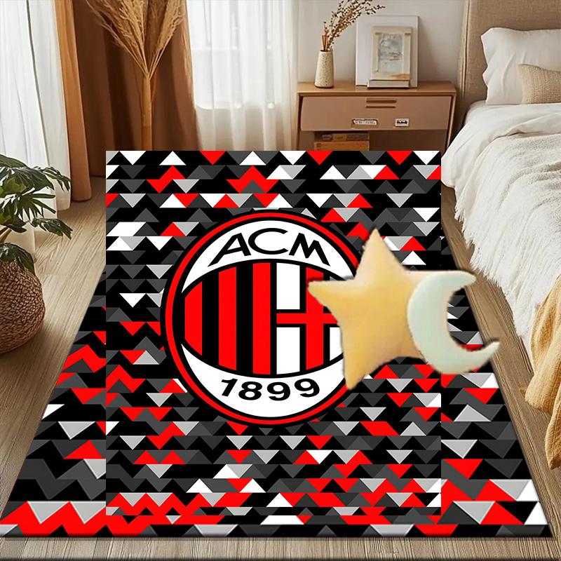 Milan Football club Printed Office Carpet Chair Cushion  Entryway Rug, Rugs for Living Room, Bedroom Christmas gifts