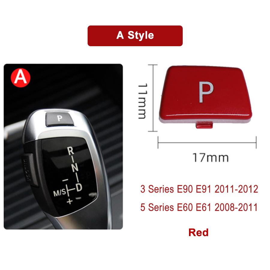 Car Gear Shift Lever Auto P Parking Button Cap Cover For BMW 3 5 7 X3 X4 X5 X6 Series E90 F30 F10 F01 F25 F26 E70 F15 F16