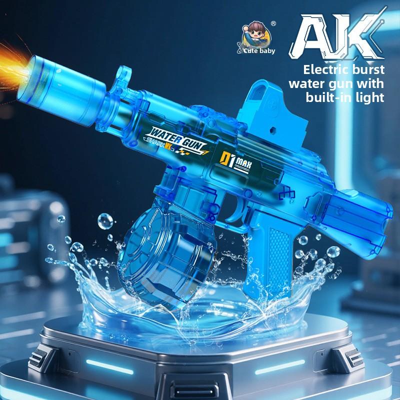 Non-Toxic Summer New Ak47 Electric Water Gun Pistol Shooting Toy Full Automatic Shoot Outdoor Toy For Children Adults Gift
