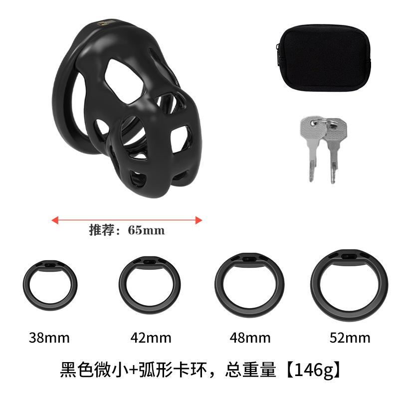 Soft Silicone Chastity Cage Device Anti-Cheating Penis Lock with 4 Size Cock Rings Penis Restraints for Men Discreet Sex Toy gay