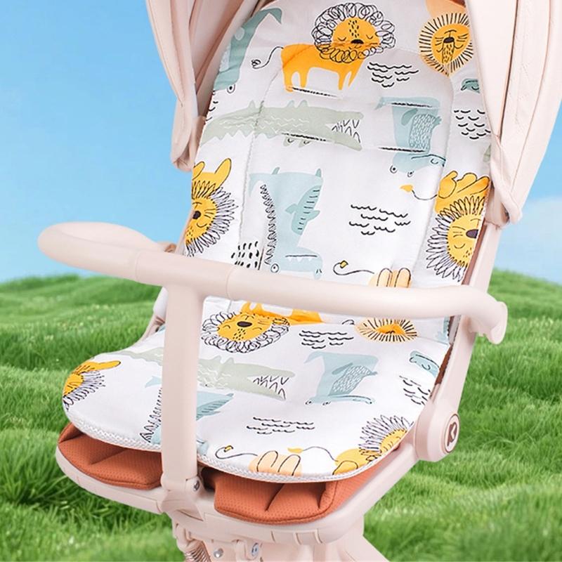 Strollers Seat Liner with Printed Pattern Pushchair Mattress Chair Pad Baby Carriers Cushion Seat Pad Infant Supply