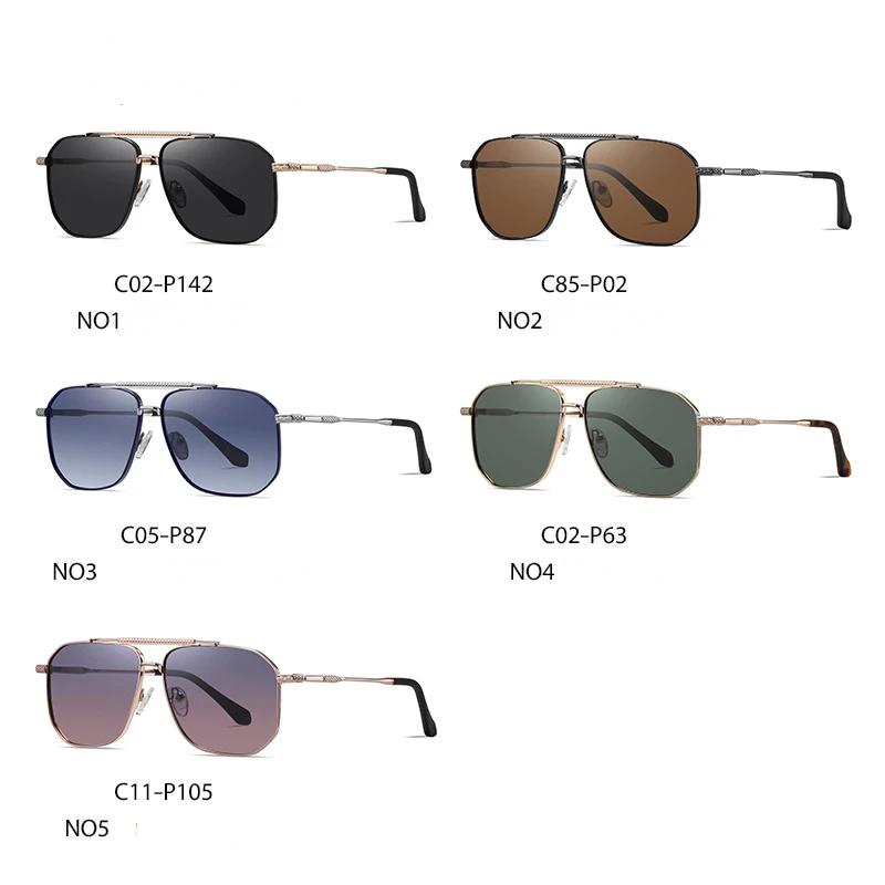 Driver Goggles Polarized Sunglasses Men's Double Beam Square Frame UV400 Sunglasses Sun Protection Fishing Outdoor Sunglasses