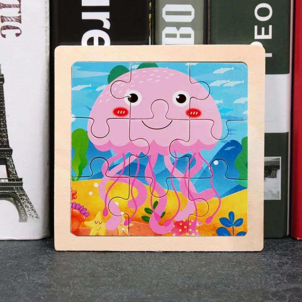 9 ks Drevené puzzle malej veľkosti Montessori hračky pre bábätká Skladačka 3D puzzle dosková hra Vzdelávacie hračky pre deti Darček