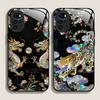 Stylish Dragon Leopard Marble Texture Tempered Glass Phone Case for Motorola Moto G85 G84 G75 Edge 50 Fusion 40 Neo 30 Pro Cover