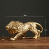 Lion Statue in Gold Resin Detailed Animal Sculpture Luxurious Home Bedroom Ornament