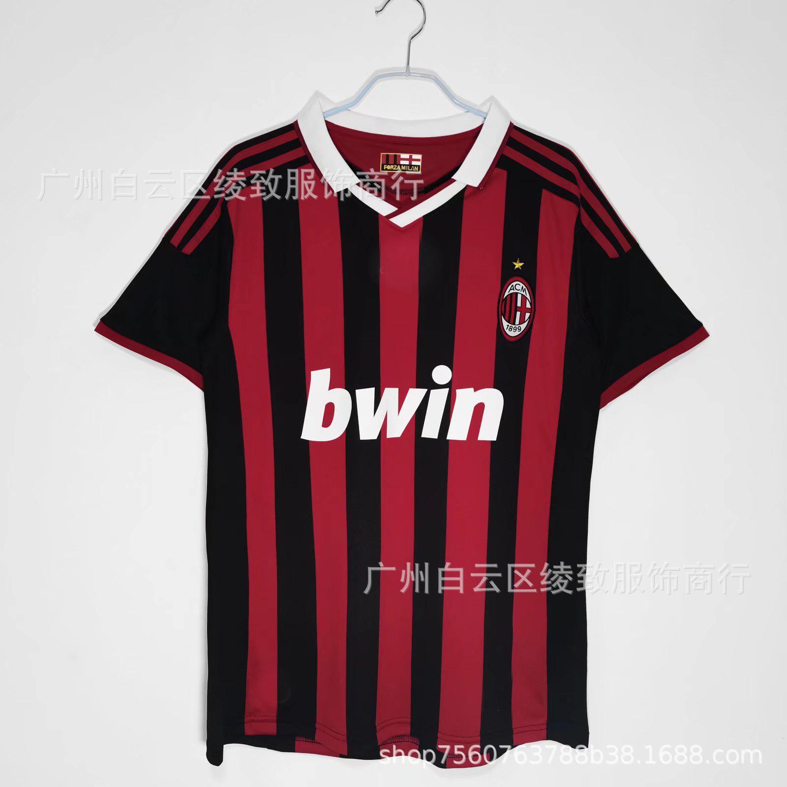 

0910AC Milan Maldini retired commemorative edition home Beckham Kaka retro football jersey S