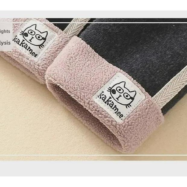 Girls' Winter Plus Velvet Thick Leggings - One-Piece Warm Outerwear Pants for Kids